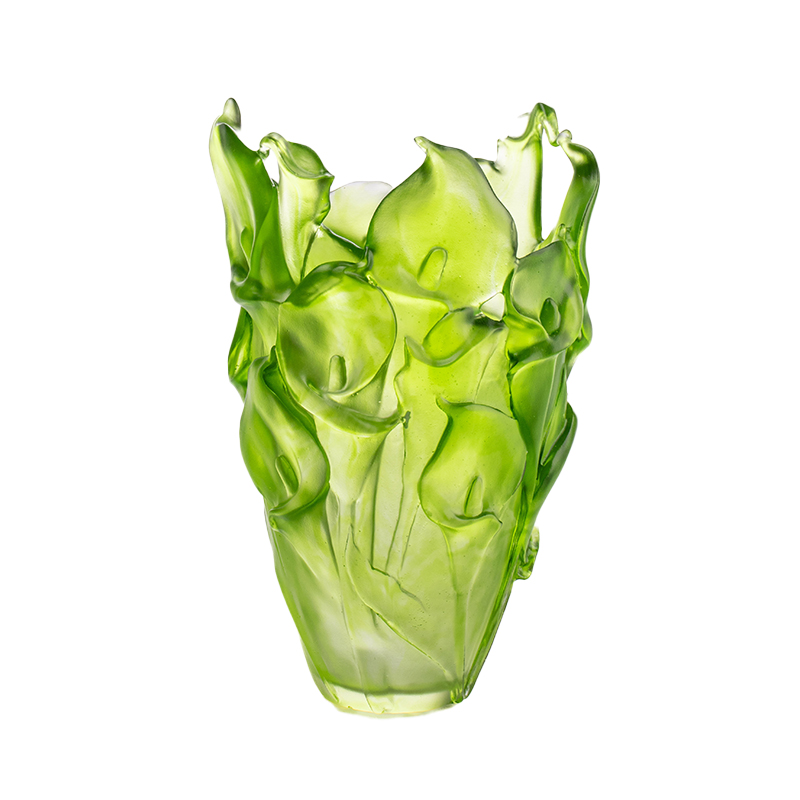 Wax-Molded Glass Vase para sa Living Room Floral Arrangements Crystal Glass Artistic Preserved Flower Holder Home Dining Table Decorative Ornament Calla Lily Vase