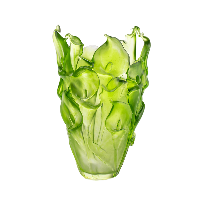 Wax-Molded Glass Vase para sa Living Room Floral Arrangements Crystal Glass Artistic Preserved Flower Holder Home Dining Table Decorative Ornament Calla Lily Vase