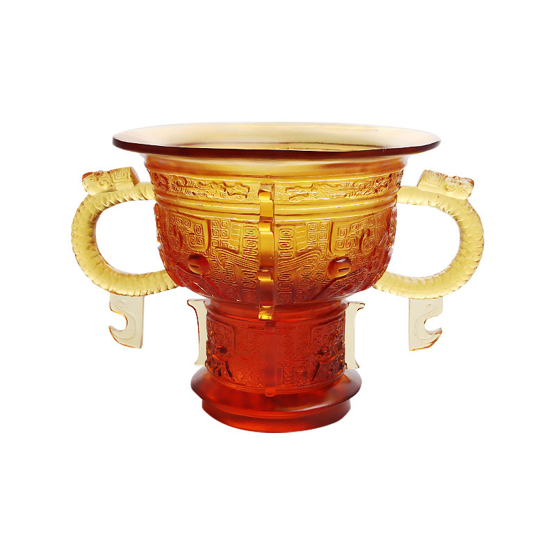 Chinese Tripod na may hawakan ng tainga ng dragon at pattern ng tinik