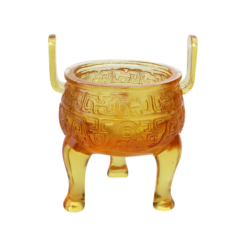 Gintong kulay na glaze tripod na palamuti