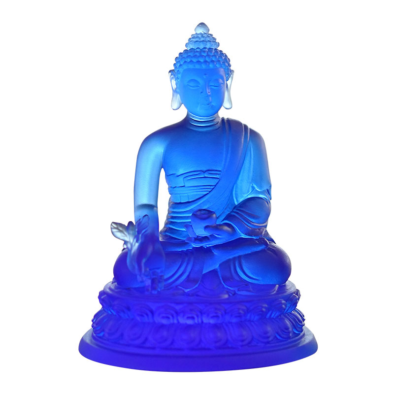 Colored glaze Medicine Buddha statues