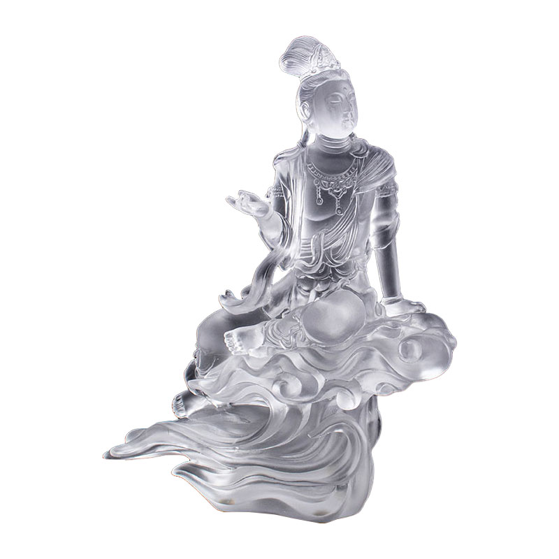 Avalokiteśvara Bodhisattva Transparent Glass Sculpture
