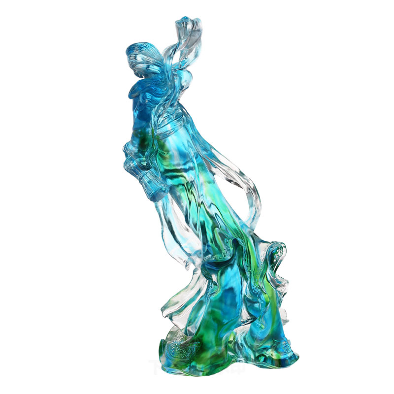 Cloud-sky hibiscus glass figure ornaments
