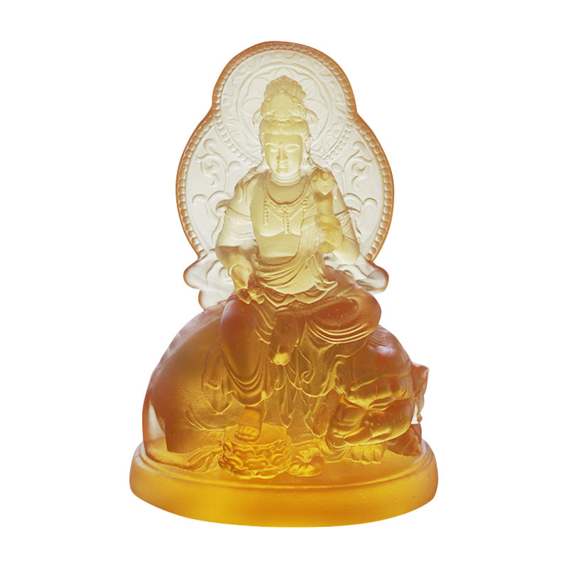 Samantabhadra Bodhisattva Glass Statue