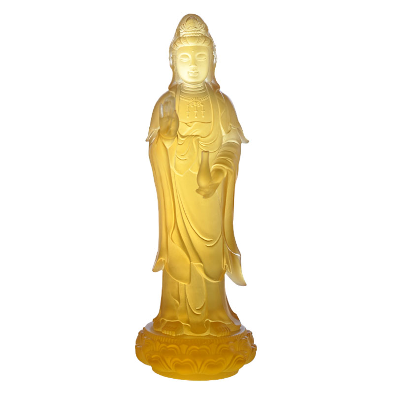 Guanyin Bodhisattva Glass Statue