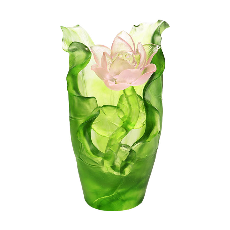 Lotus Series Hallway Dekorasyon na Crystal Glass Vase Set