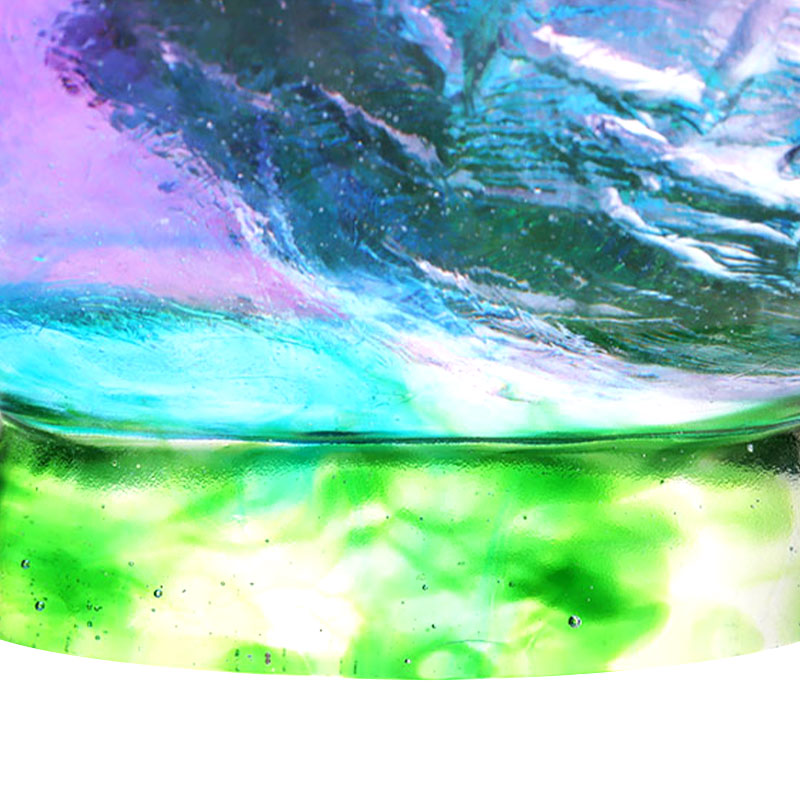 Crystal Glass na mangkok ng prutas na may palamuti ng ibon