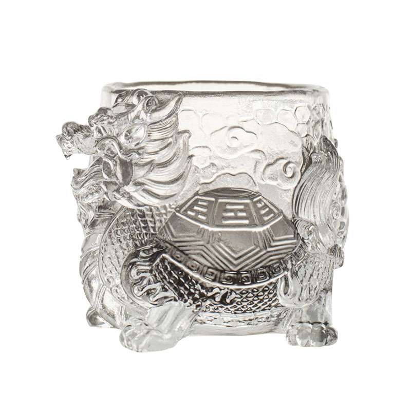 Antique Dragon relief glass wine cup tea cup