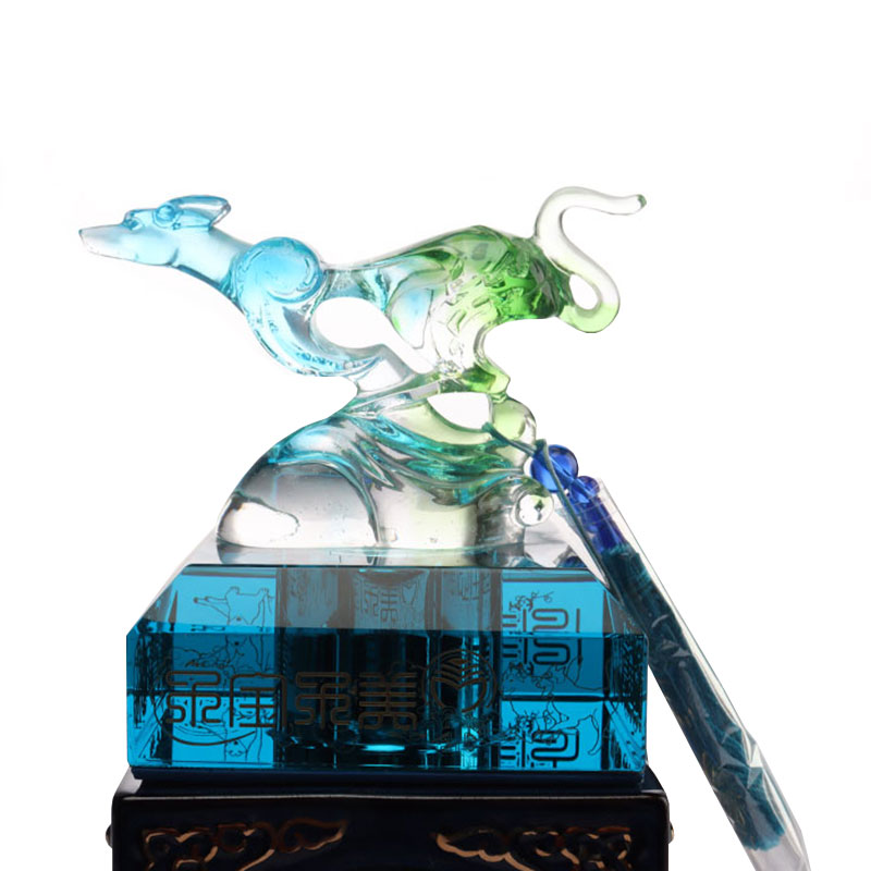 Asul na usa bote cap pampalamuti burloloy salamin alak bote kagamitan