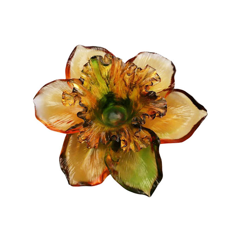 Glass Petal-shaped Candle Holder