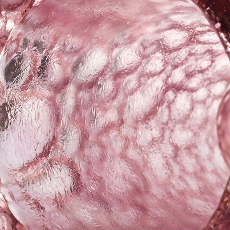 Pebble texture purple pink glass vase