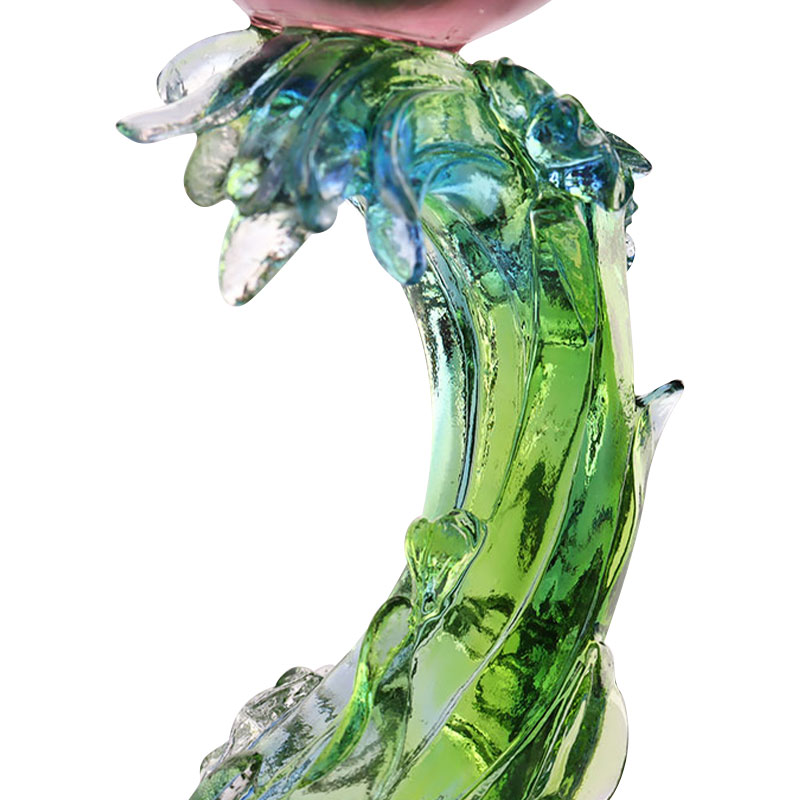 Crystal Glass Lotus na hugis kandelero