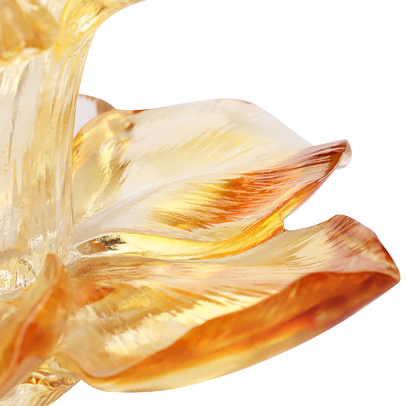 Glass Petal-shaped Candle Holder