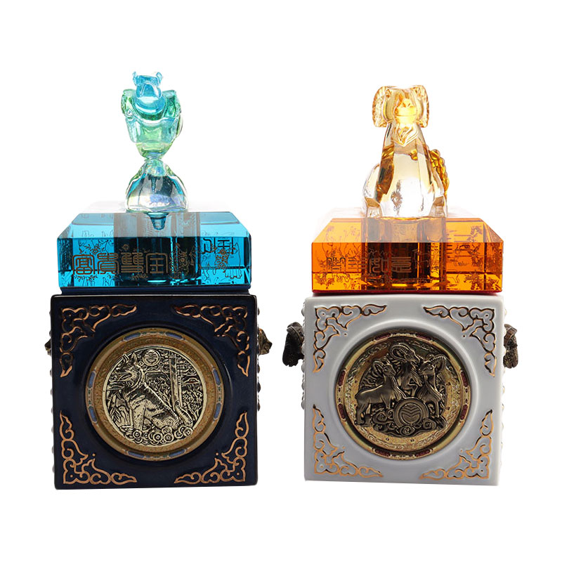 Asul na usa bote cap pampalamuti burloloy salamin alak bote kagamitan