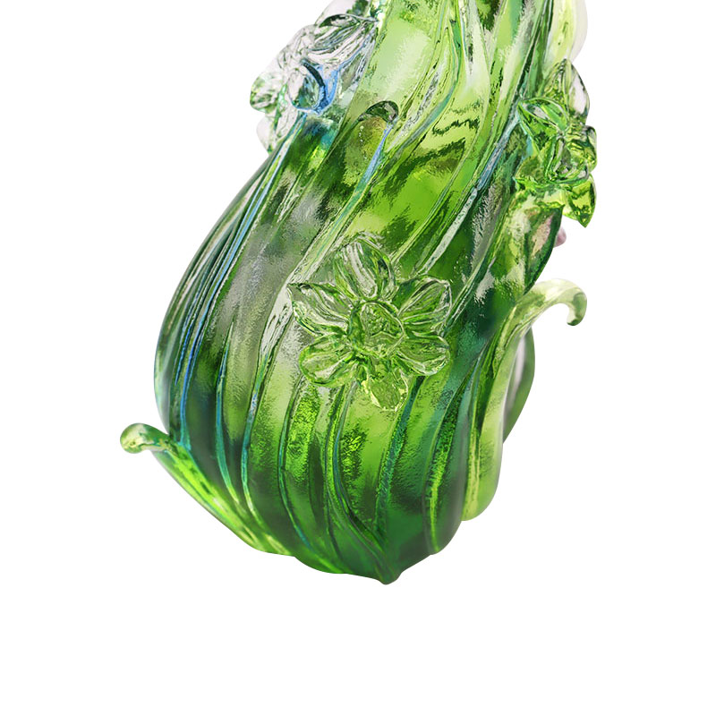 Crystal Glass Lotus na hugis kandelero