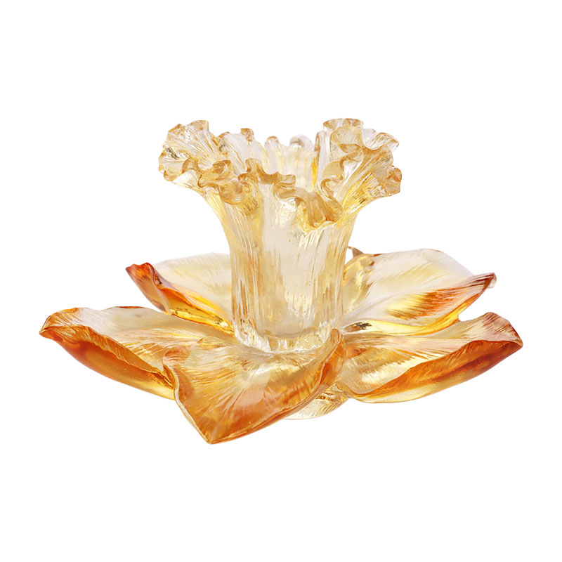 Glass Petal-shaped Candle Holder