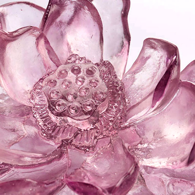 Pebble texture purple pink glass vase