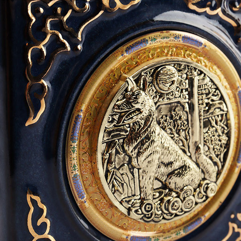 Asul na usa bote cap pampalamuti burloloy salamin alak bote kagamitan