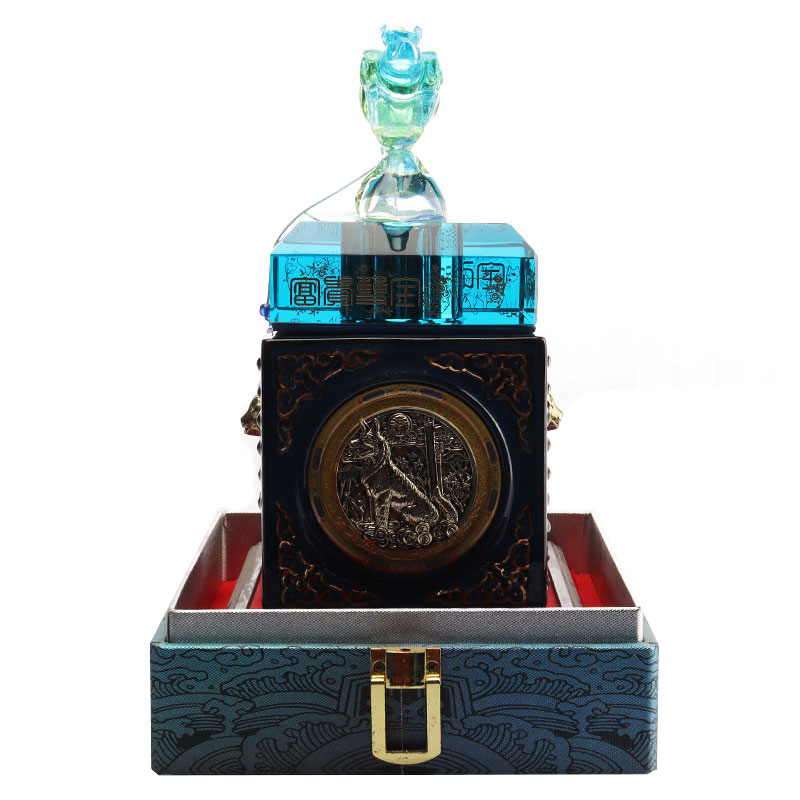 Asul na usa bote cap pampalamuti burloloy salamin alak bote kagamitan