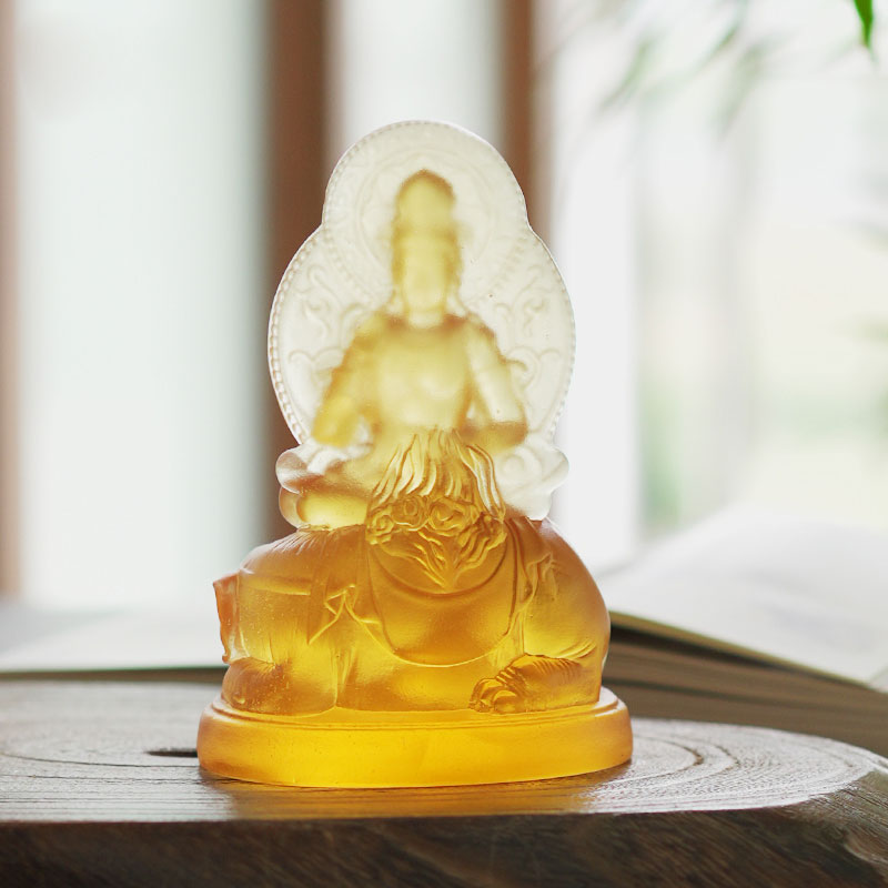 Samantabhadra Bodhisattva Glass Statue