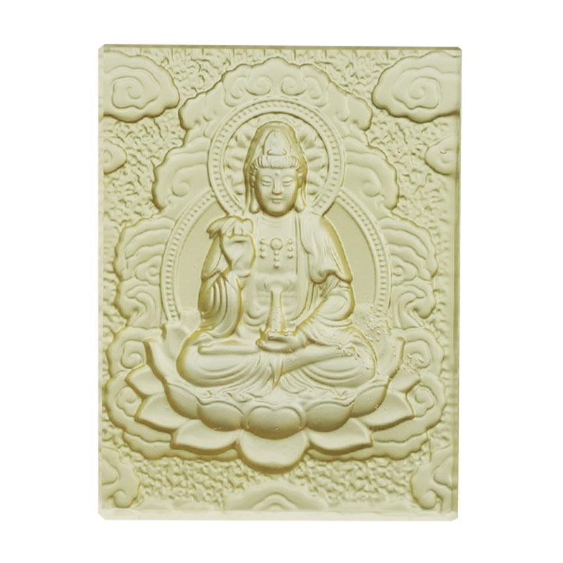 Banayad na asul na Glazed Medicine Buddha brick