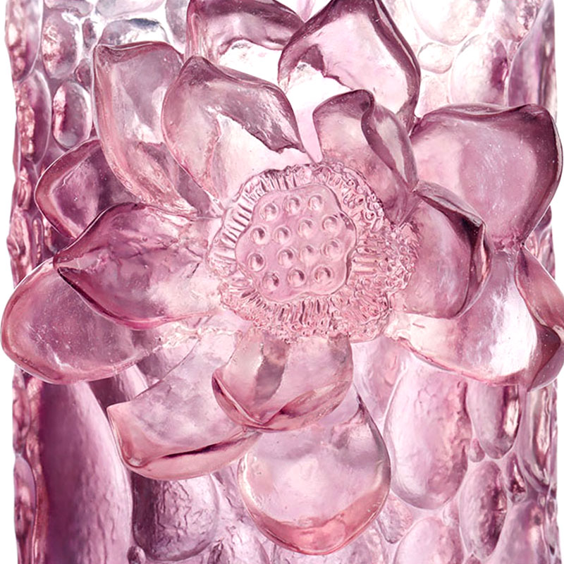 Pebble texture purple pink glass vase