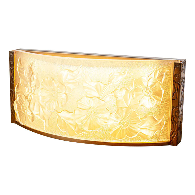 Mga palamuting pampalamuti sa salamin na may pattern ng bulaklak ng hibiscus