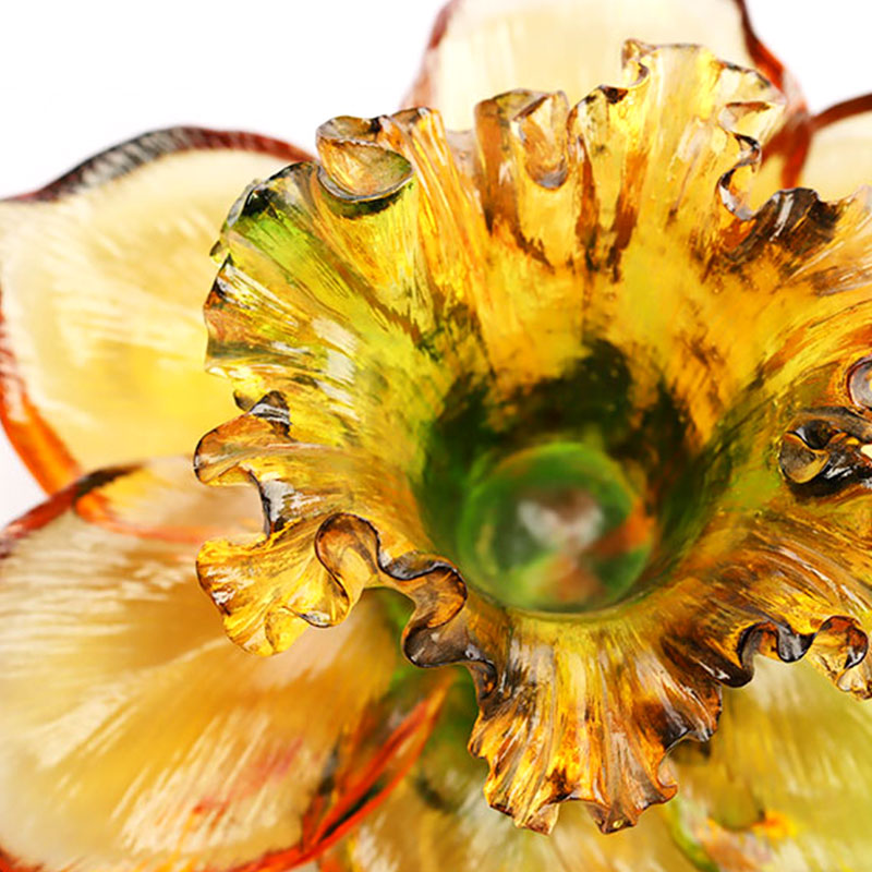 Glass Petal-shaped Candle Holder