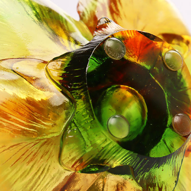 Glass Petal-shaped Candle Holder