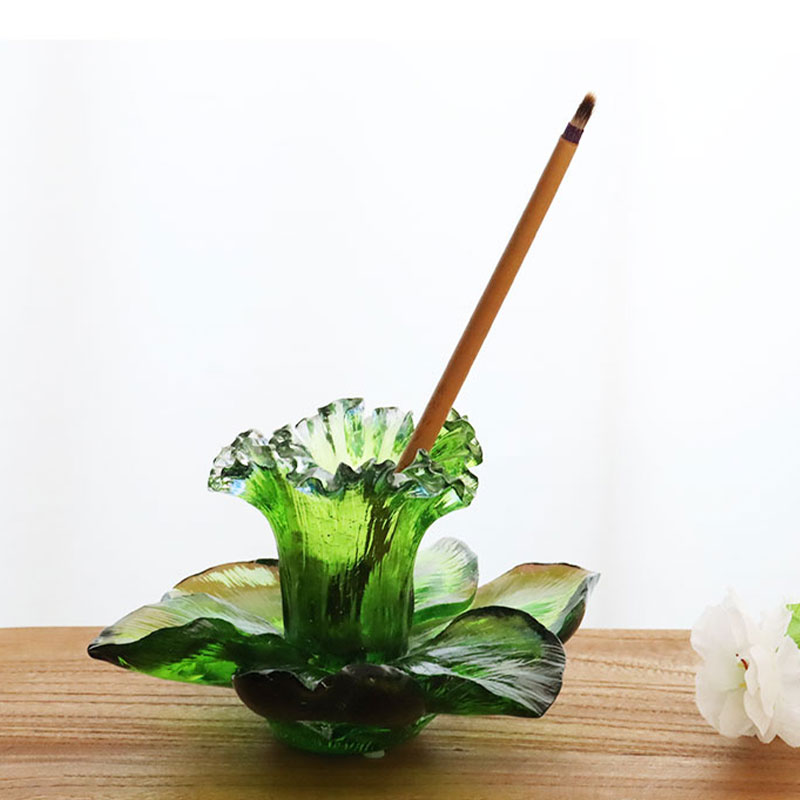 Glass Petal-shaped Candle Holder