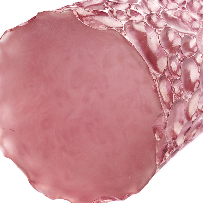 Pebble texture purple pink glass vase