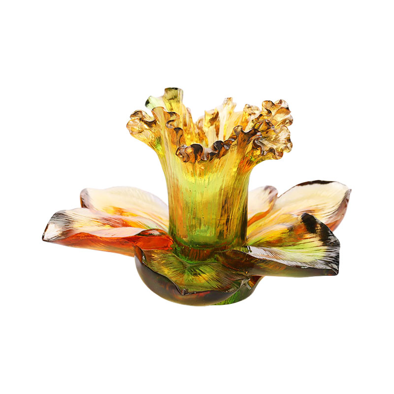 Glass Petal-shaped Candle Holder