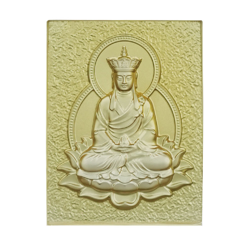 Banayad na asul na Glazed Medicine Buddha brick