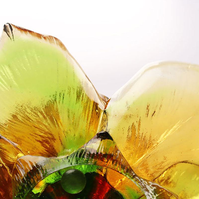 Glass Petal-shaped Candle Holder