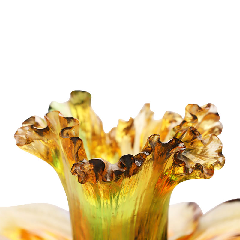 Glass Petal-shaped Candle Holder