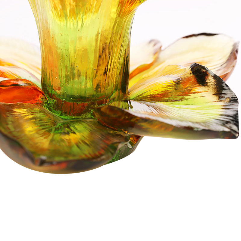 Glass Petal-shaped Candle Holder