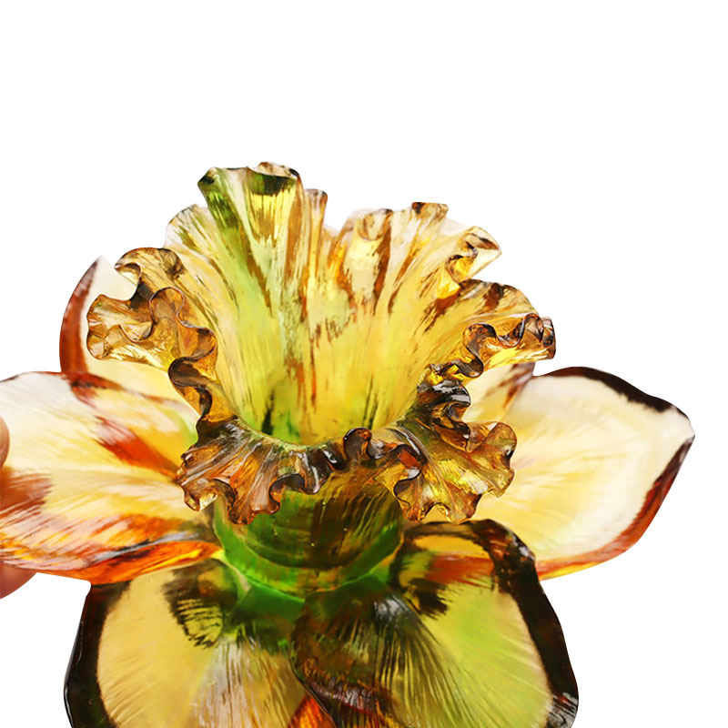 Glass Petal-shaped Candle Holder