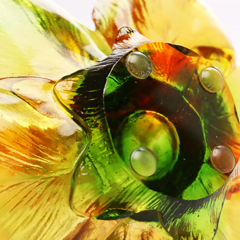 Glass Petal-shaped Candle Holder