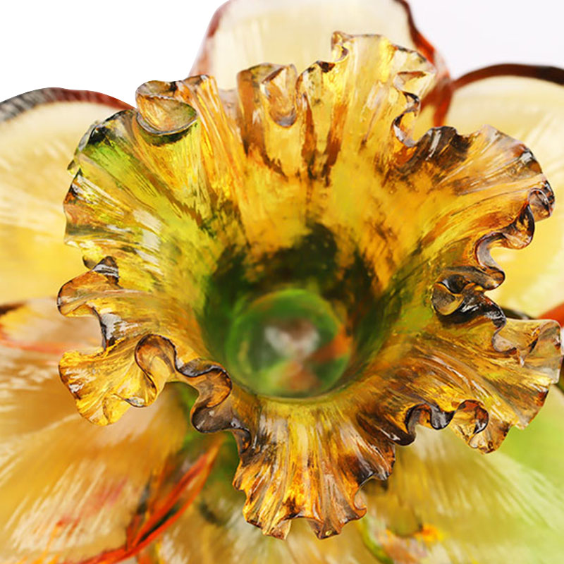 Glass Petal-shaped Candle Holder