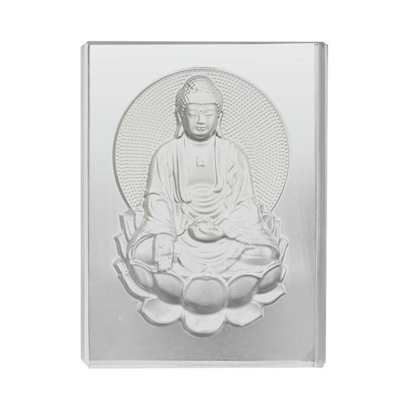 Banayad na asul na Glazed Medicine Buddha brick