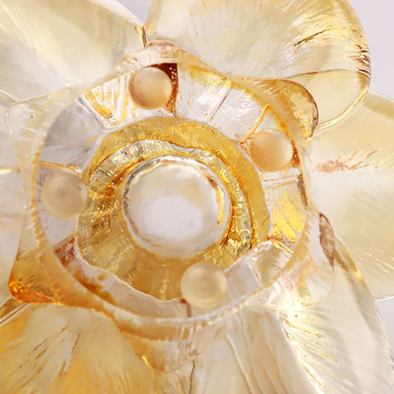 Glass Petal-shaped Candle Holder