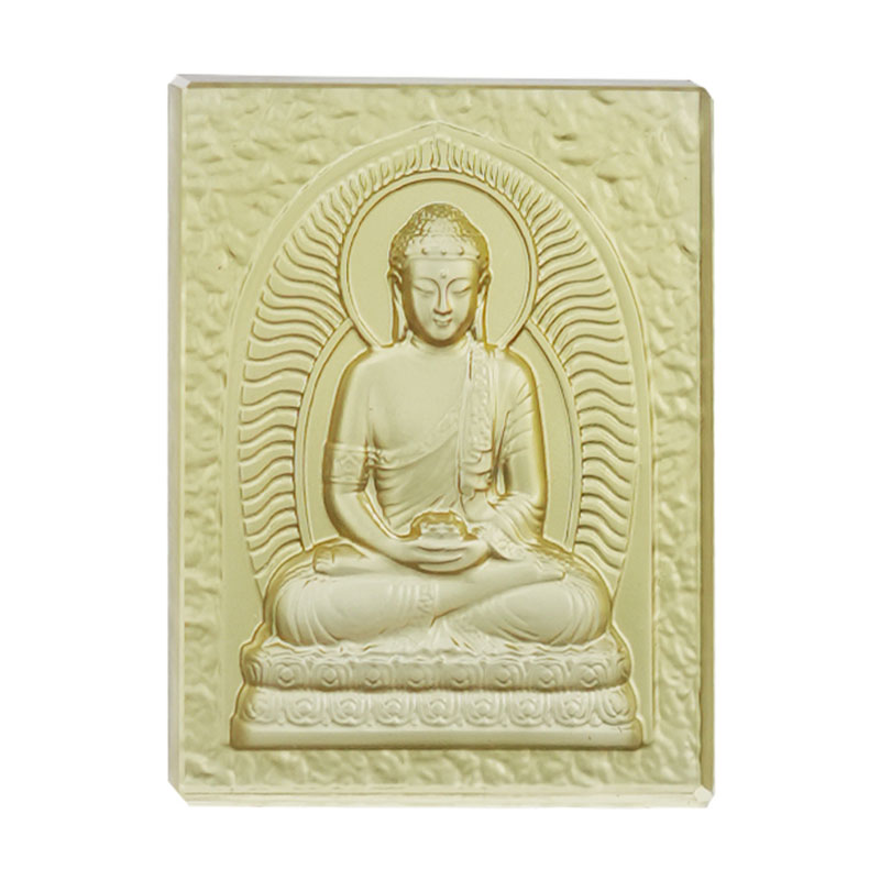 Banayad na asul na Glazed Medicine Buddha brick