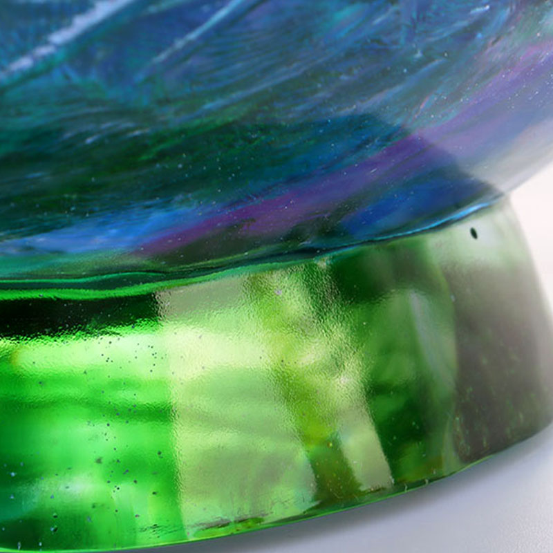 Crystal Glass na mangkok ng prutas na may palamuti ng ibon