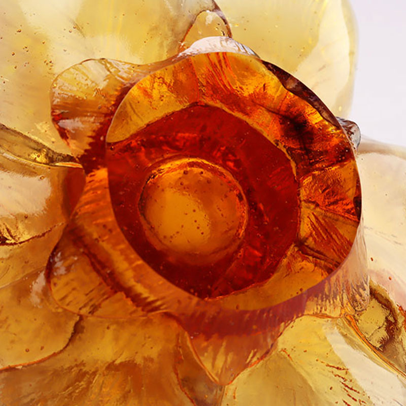 Glass Petal-shaped Candle Holder