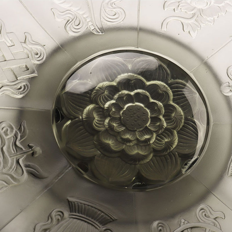 Mangkok ng prutas na kulay abong glaze