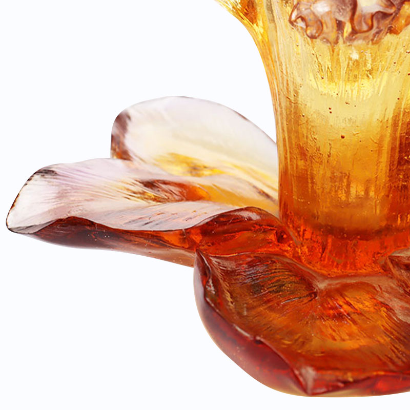 Glass Petal-shaped Candle Holder