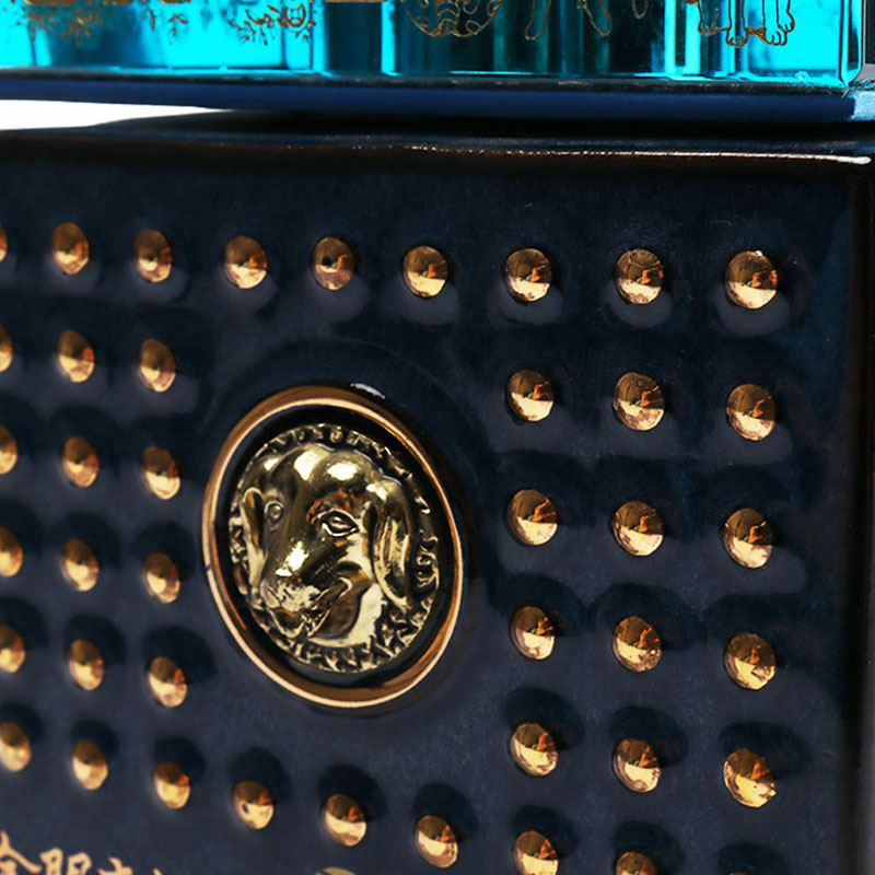 Asul na usa bote cap pampalamuti burloloy salamin alak bote kagamitan