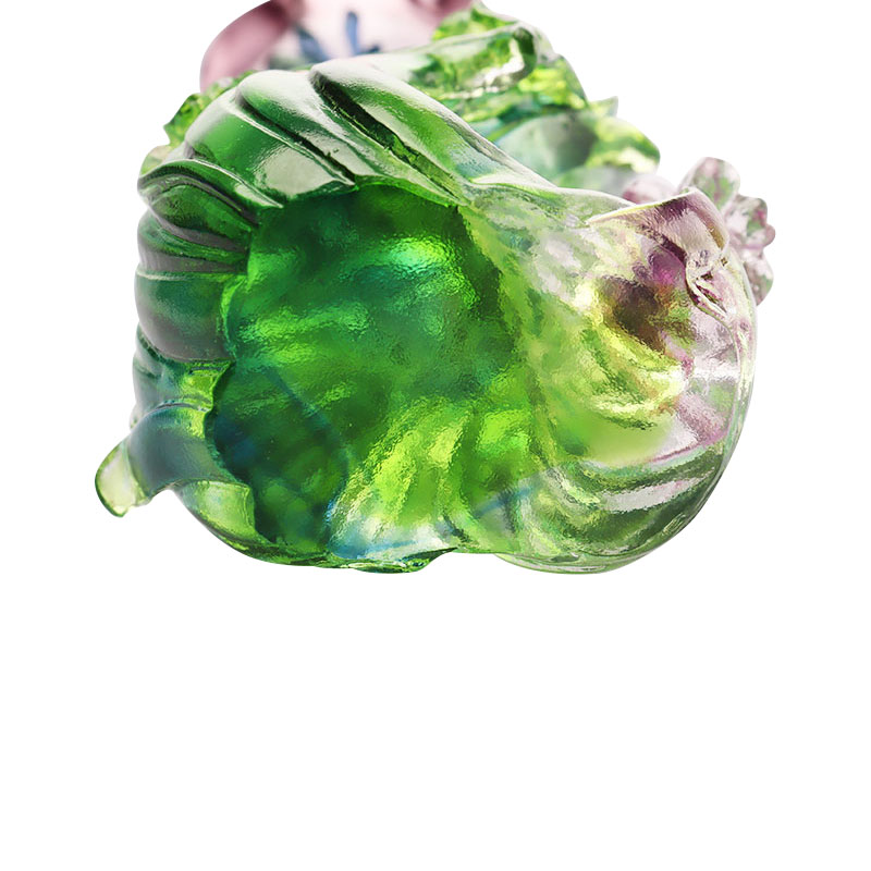 Crystal Glass Lotus na hugis kandelero