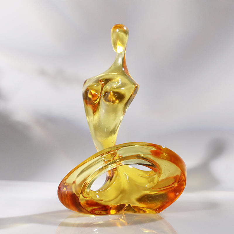 Glass abstract Tethys figure art ornaments