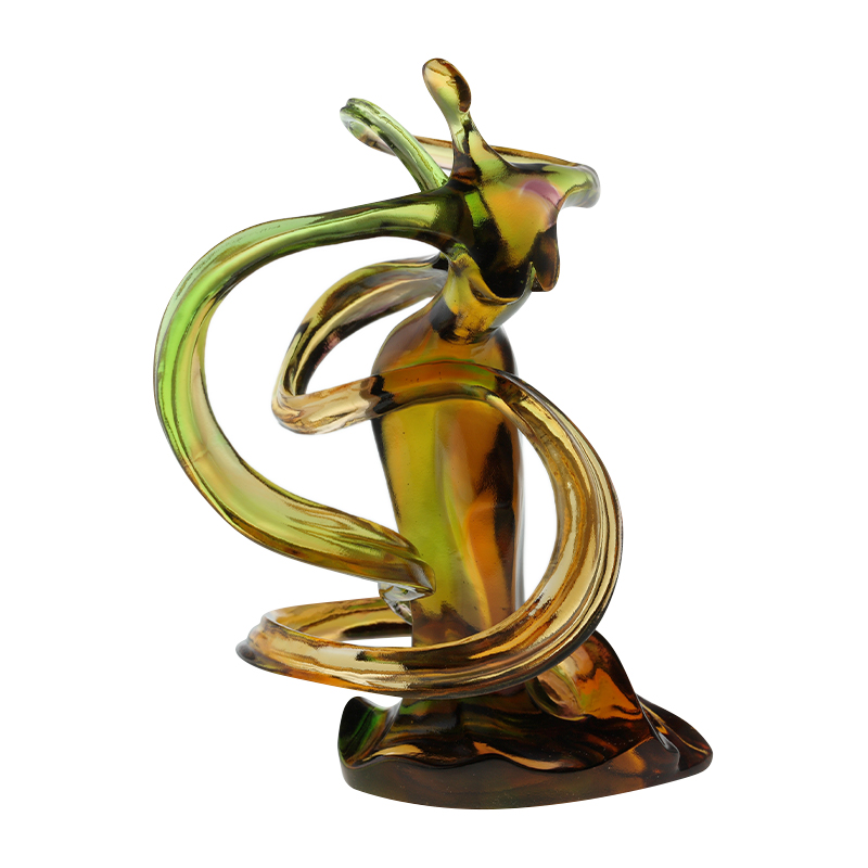 Spiritual Charm colored glaze glass figurines ornaments